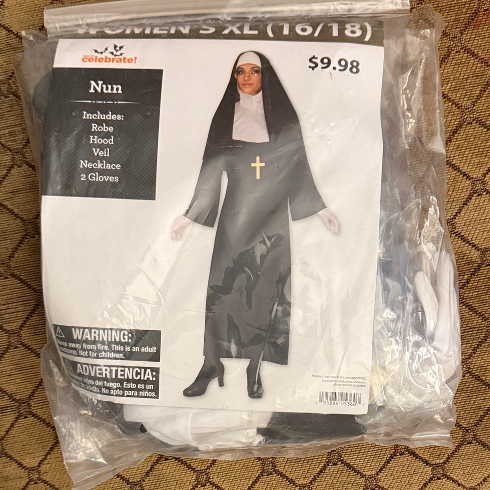 Nun Costume with Cross Necklace
